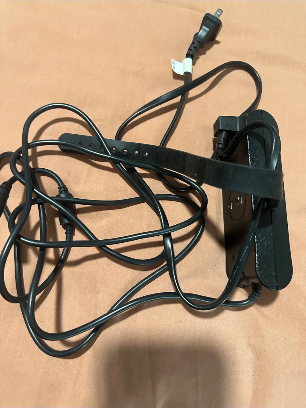 Dell Black AC Power Adapter with Attached Cable - Slim Travel Version